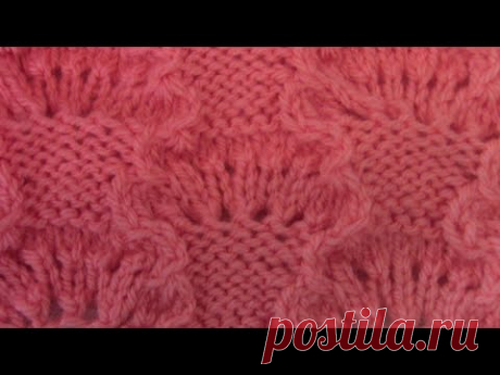 Узор спицами Цветочные корзинки🎀Knitting patterns