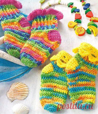 Детские носки крючком - Всё о вязании своими руками