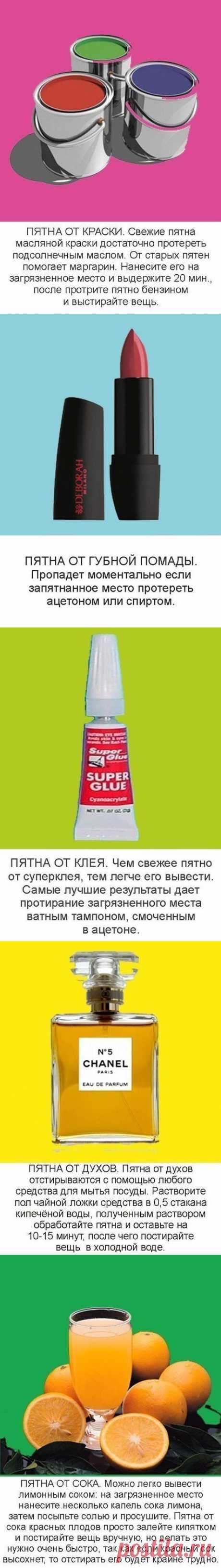 КАК ВЫВЕСТИ РАЗНЫЕ ПЯТНА