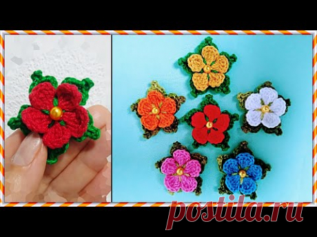 Flor de crochê para iniciantes - aprenda o passo a passo! crochet flower | flor de ganchillo