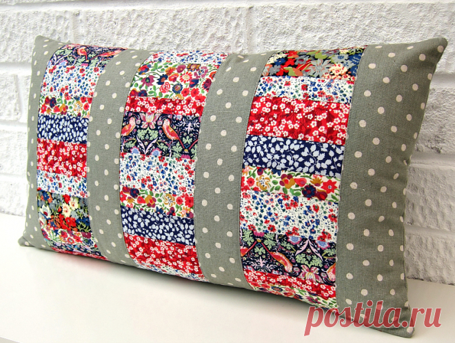 Three panel Patchwork Cushion. Tutorial ~ DIY Tutorial Ideas!