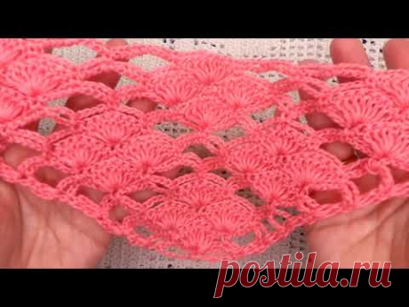 ОЧЕНЬ Красивая ШАЛЬ из Воздушных ПЕТЕЛЕК , Вязание КРЮЧКОМ crochet shawl   ( шаль № 346)