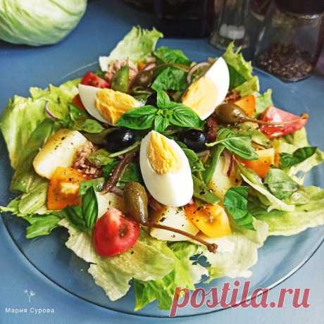 Рецепт салата НИСУАЗ с тунцом | Рецепты и советы - Мария Сурова | Яндекс Дзен