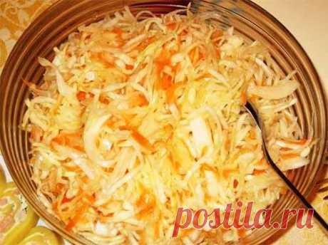 Маринованная капуста с чесноком