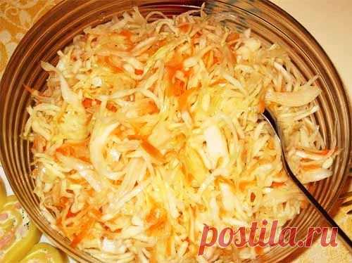 Маринованная капуста с чесноком
