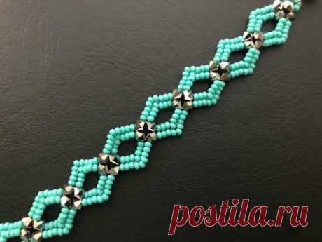 (131) Diamond ♦️ DIY beaded Bracelet ( ONE NEEDLE METHOD) .How to make Beaded Bracelet 💞 - YouTube