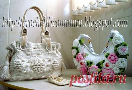 ВЯЗАНЫЕ СУМОЧКИ. СХЕМКИ К НИМ. ИДЕИ.