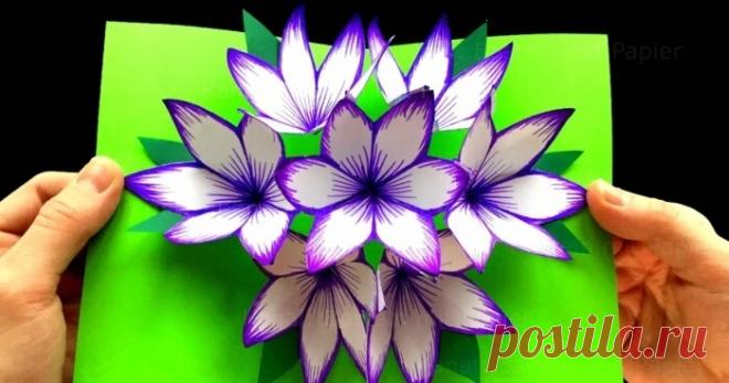 Ідеї святкових 3D листівок технікою pop-up до 8 березня Добірка майстер-класів по створенню яскравих подарункових 3D листівок на весняну тематику, які можна зробити власноруч зі школярами. 
