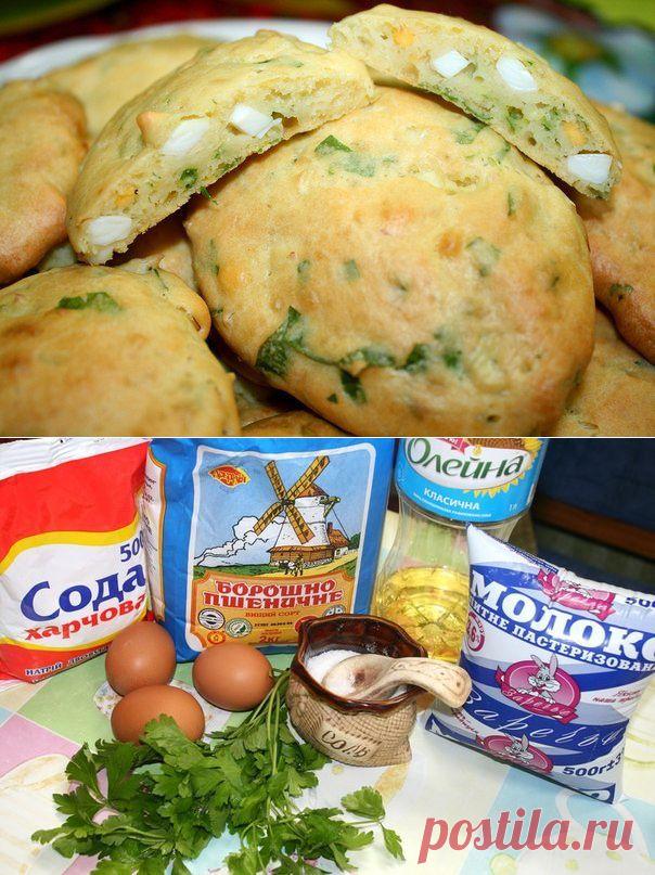 БЫСТРЫЕ БУЛОЧКИ С ЯЙЦОМ И ЗЕЛЕНЬЮ | Банк кулинарных рецептов