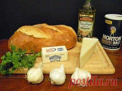 Хлеб запеченный с чесноком