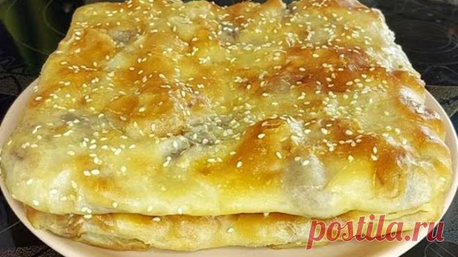 Свекровь научила, теперь кто пробуют просят рецепт! Съедаются в один миг! Узбекская мясная лепешка!