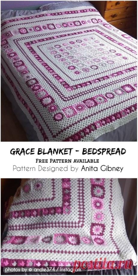 Adorable Grace Blanket with Free Crochet Pattern #crochet #graceblanket #crochetpatternfree #freecrochetpattern #homedecor #beadspread #crochetlove #handmade #yarn #style