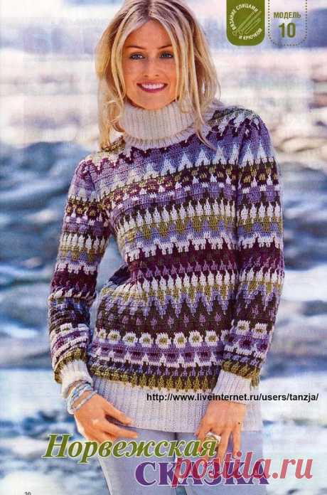 Жаккард крючком.