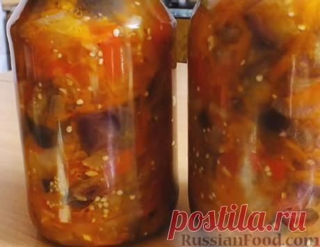 Рецепт: Баклажаны маринованные с помидорами и перцем на RussianFood.com