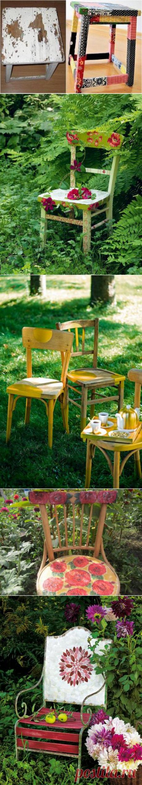 Вторая жизнь старых стульев. Техника декупажа | Своими руками