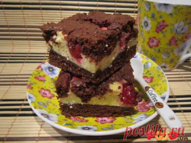 Брауни с творогом и вишней - Кулинарные рецепты на Food.ua