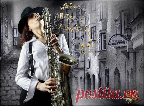 Поет саксофон. Бархатный блюз