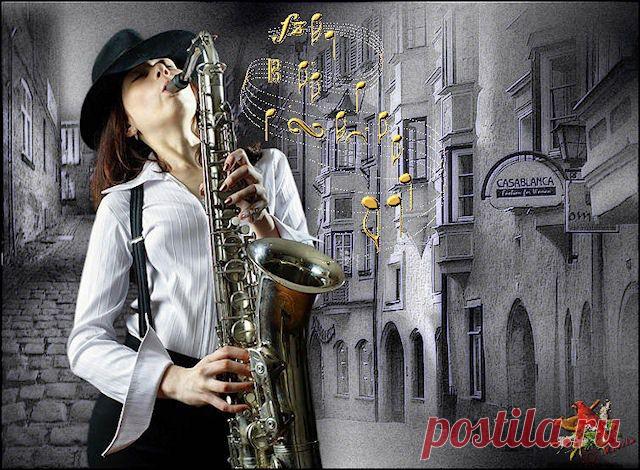 Поет саксофон. Бархатный блюз