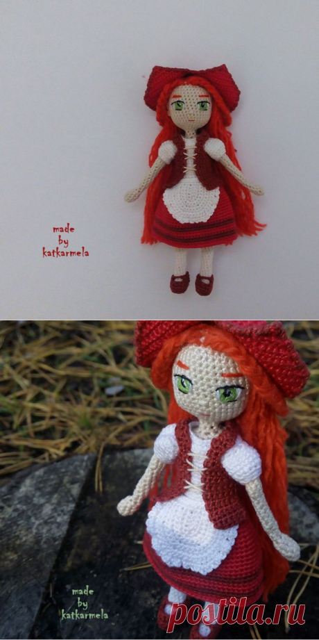 Схема каркасной куклы крючком Красная Шапочка - Katkarmela о вязании
