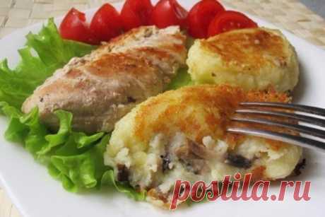 Картофельные зразы с шампиньонами | Любимые рецепты