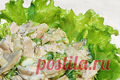Салат с курицей грибами ананасами | Самые популярные и самые вкусные рецепты с видео