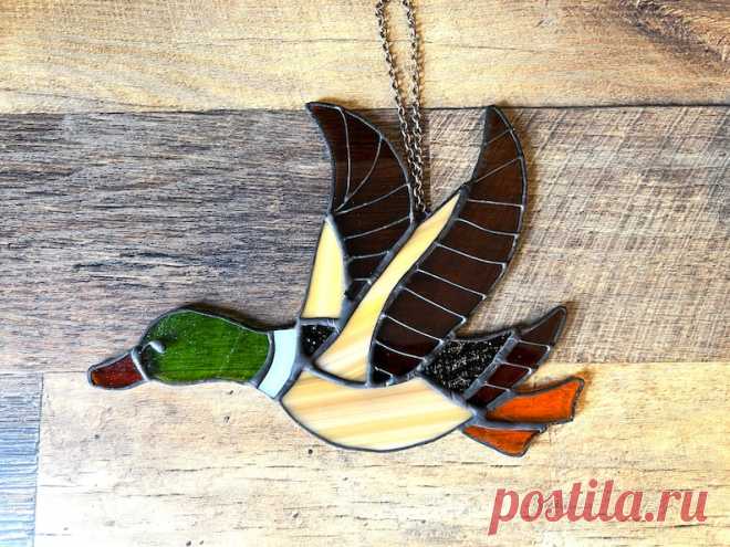 Cazador de sol de pato Mallard hecho a mano - Etsy Chile