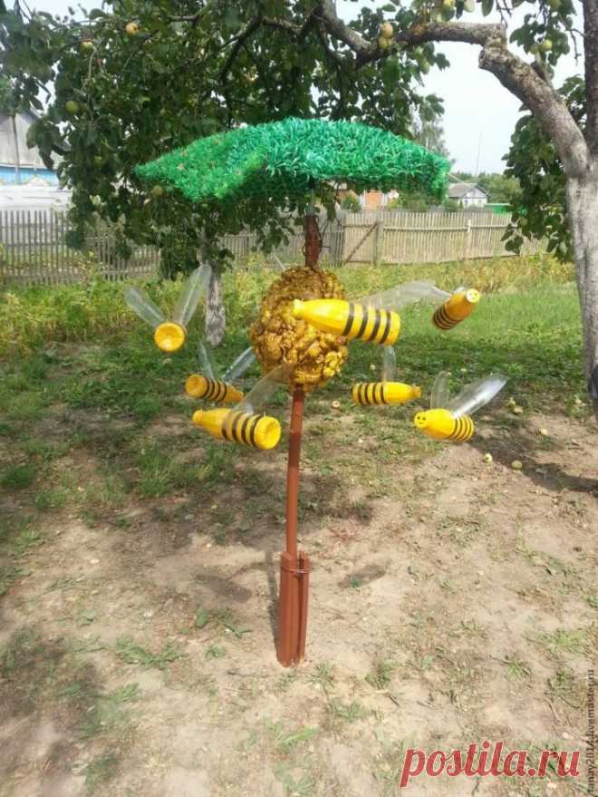 Весёлые пчёлки из пластиковых бутылок своими руками