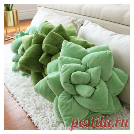 Фитотерапия и рукоделие — лучшие способы расслабиться. Тренд сезона: подушки в форме суккулентов | Журнал Ярмарки Мастеров