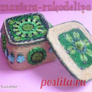 Джутовая шкатулка. МК