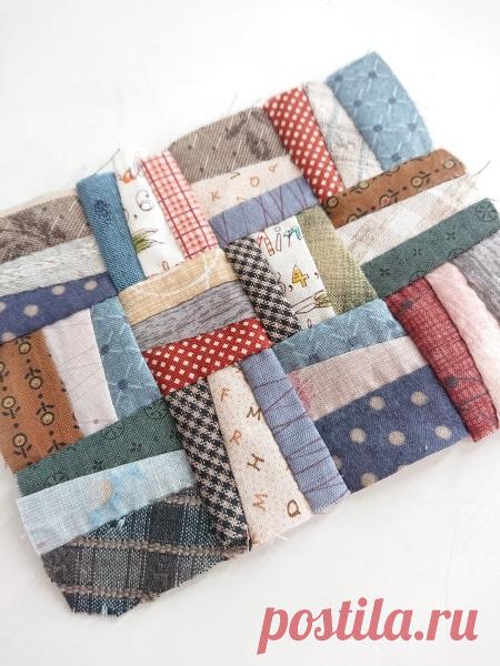 スクラップキルトのミニポーチ : +petit+