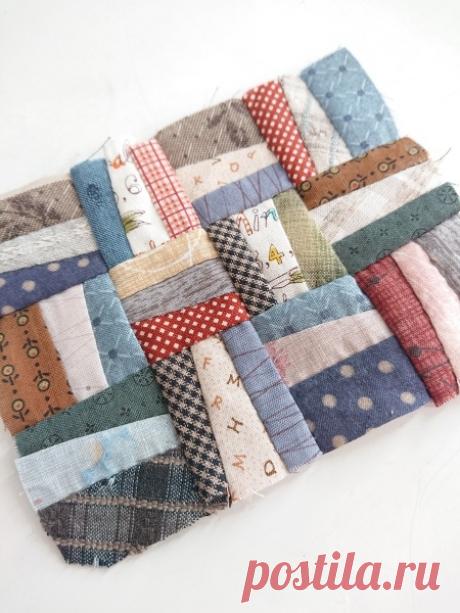 スクラップキルトのミニポーチ : +petit+