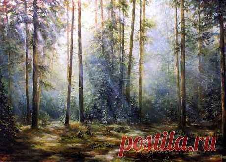 Художник Эльза Колесникова. Картины на стекле