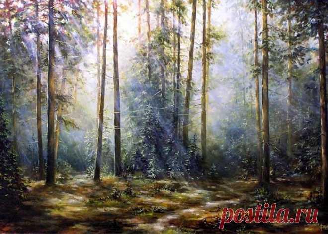 Художник Эльза Колесникова. Картины на стекле