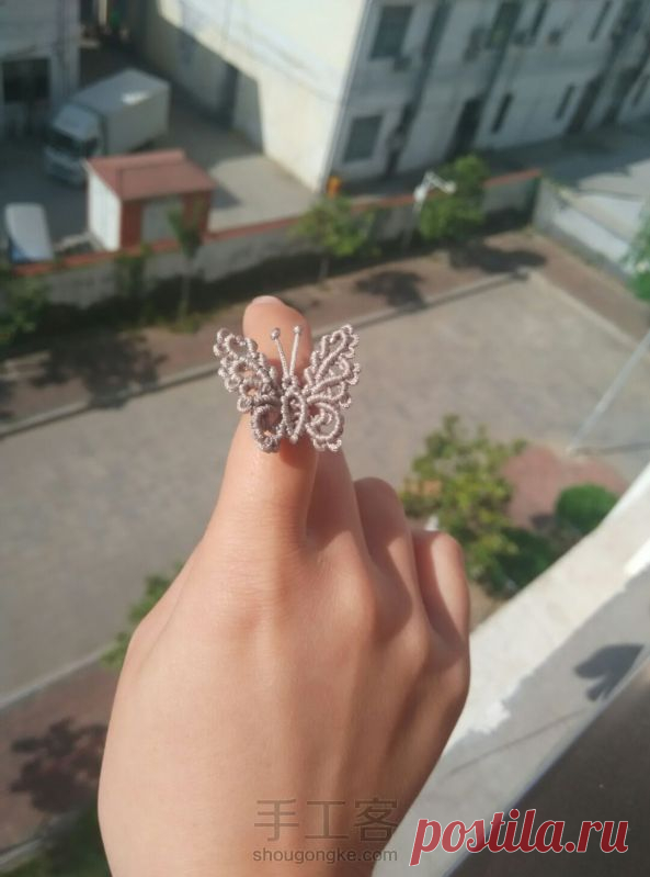 Бабочка, макраме