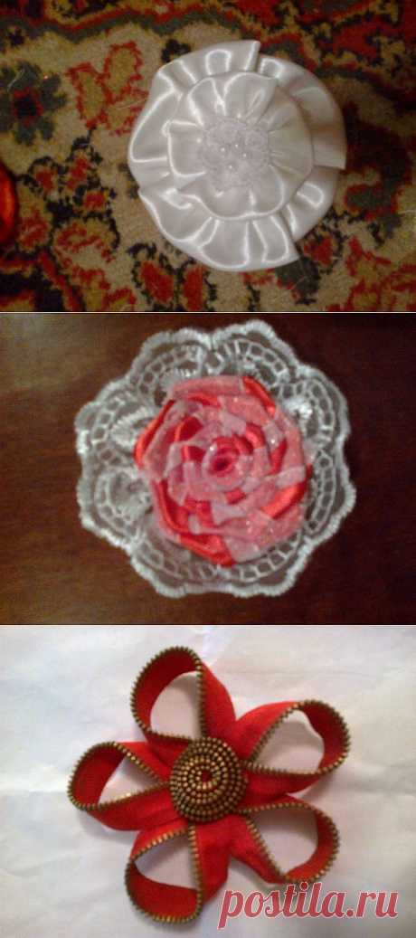 (+1) тема - Цветы из атласной ленты | РУКОДЕЛИЕ