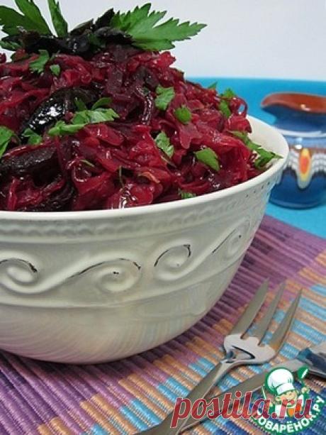 Капустный гарнир со свеклой и черносливом - кулинарный рецепт