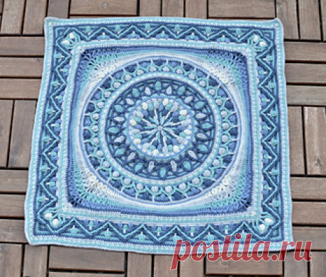 Dandelion Border - Overlay Crochet pattern by Tatsiana Kupryianchyk 
Please, note that this pattern is for Border ONLY. You can use it to square Dandelion Mandala or any other circle with 246 or 248 sts on the last round
