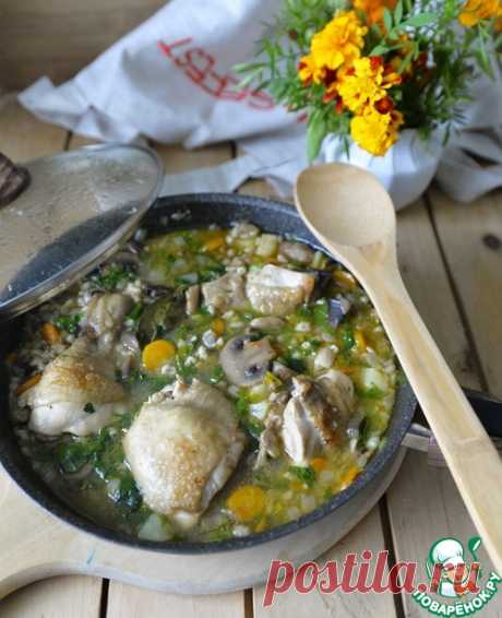 Куриный суп с перловкой и грибами – кулинарный рецепт