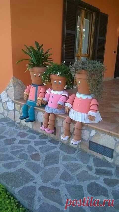 Очаровательные идеи декора с горшками — Сделай сам, идеи для творчества - DIY Ideas