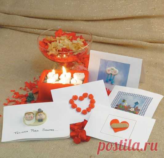 Готовимся к свадьбе) Использование лепки для пригласительных открыток. Мастер-класс.