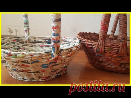 Плетение из газет - делаем ручку. Подробный МК для начинающих!