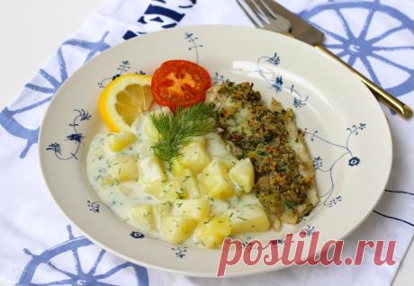 Запеченная рыба с картофелем в сливочном соусе.
Быстрый рецепт вкуснейшего обеда или ужина. Запеченное филе рыбы под хрустящей корочкой с ароматной картошкой в сливочном соусе.