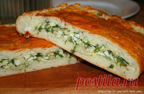 Пирог с яйцом и зеленым луком