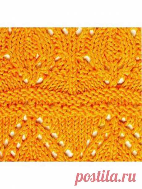 Ажурный узор спицами — Шпуля - сайт о вязании