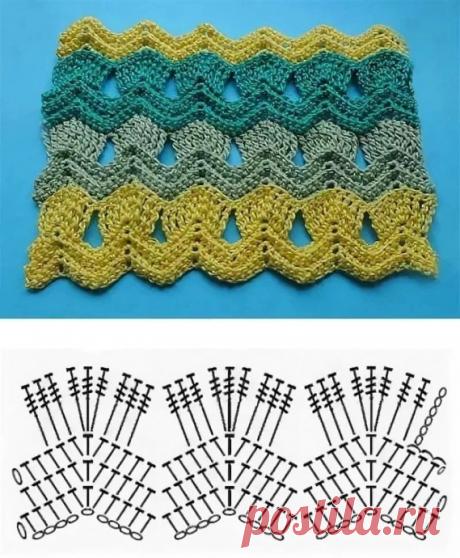 Многоцветные узоры крючком