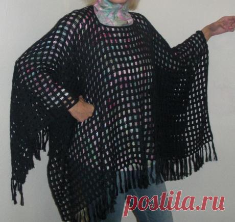 ЧЁРНАЯ АЖУРНАЯ НАКИДКА