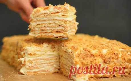 Шикарнейший Наполеон за 15 минут на кухне. Фантастически вкусный торт с невесомым хрустящим тестом - Steak Lovers - Медиаплатформа МирТесен