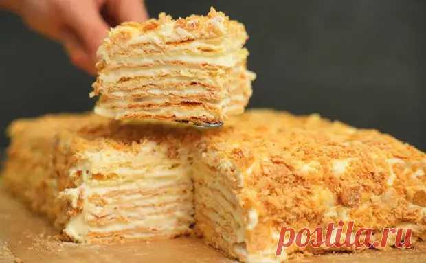 Шикарнейший Наполеон за 15 минут на кухне. Фантастически вкусный торт с невесомым хрустящим тестом - Steak Lovers - Медиаплатформа МирТесен