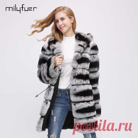 Milyfuer кролика рекс Натуральный мех пальто Для женщин куртка мульт corlor Мех животных пальто кролик меховой воротник осень зима Утепленная одежда плед тонкий купить на AliExpress