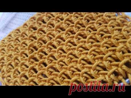 Вяжем эффектный черепичный узор спицами 🙋‍♀️ knitting pattern. - YouTube
